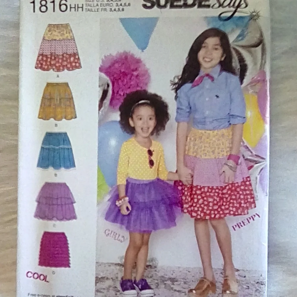 Simplicity Girl Skirts in Variations 3-4-5-6